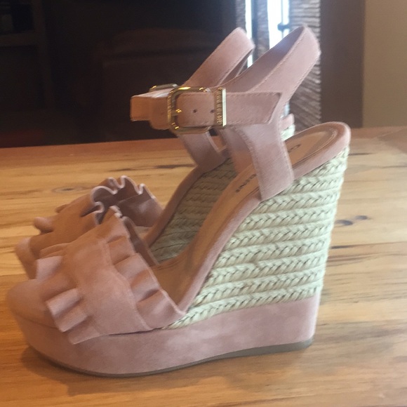 rose pink wedges
